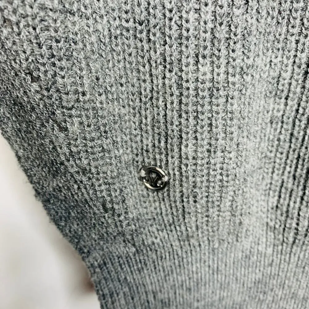 Lululemon Yin To You Sweater Heathered Light Grey Merino Wool Sz 6/8 ? - Image 7