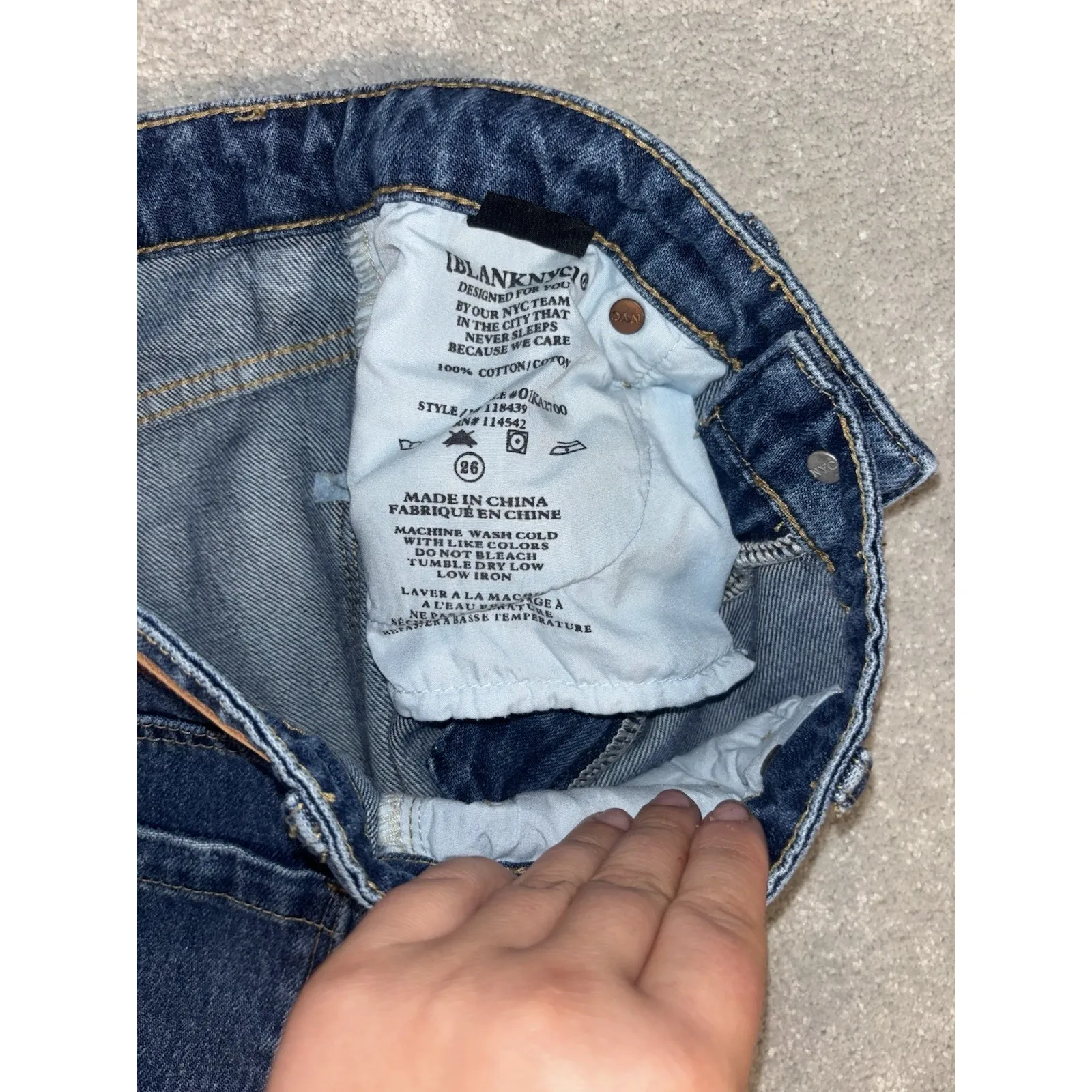 Blank NYC The Baxter Ribcage Straight Leg Jeans Med Wash Jeans Size 26‎ - Image 7