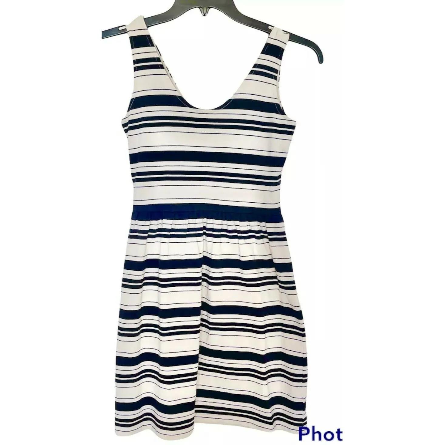 J.Crew Womens Dress Sz XS Striped Sleeveless Preppy Classic Modern Casual - Image 6
