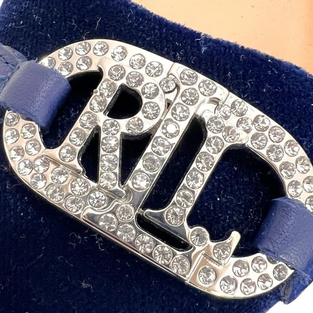 Lauren Ralph Lauren Lilah Blue Velvet Ballet Flats Size 7 - Image 4