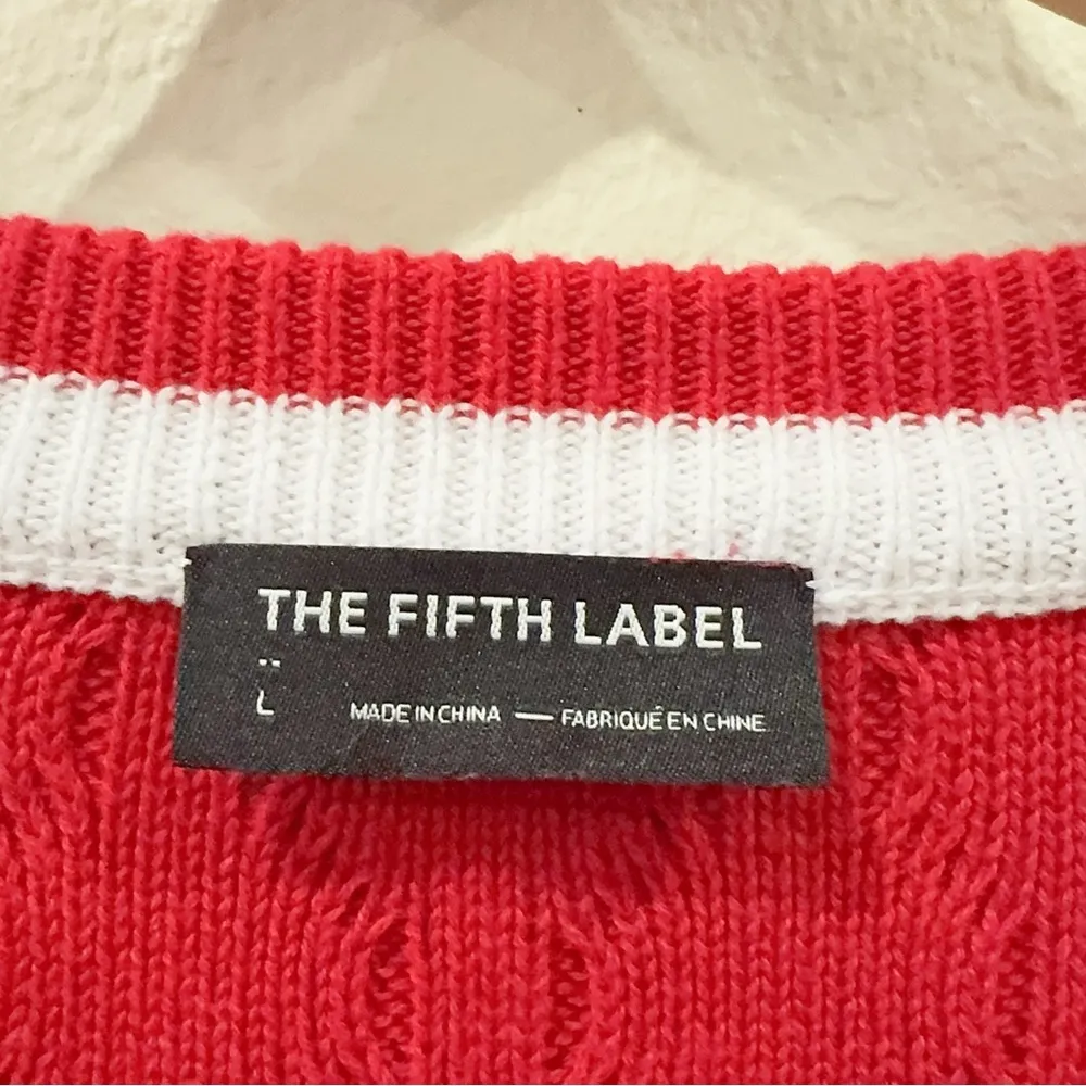 The Fifth Label Graduate Bell Sleeve Cotton Knit Sweater Top Size L NWOT - Image 7