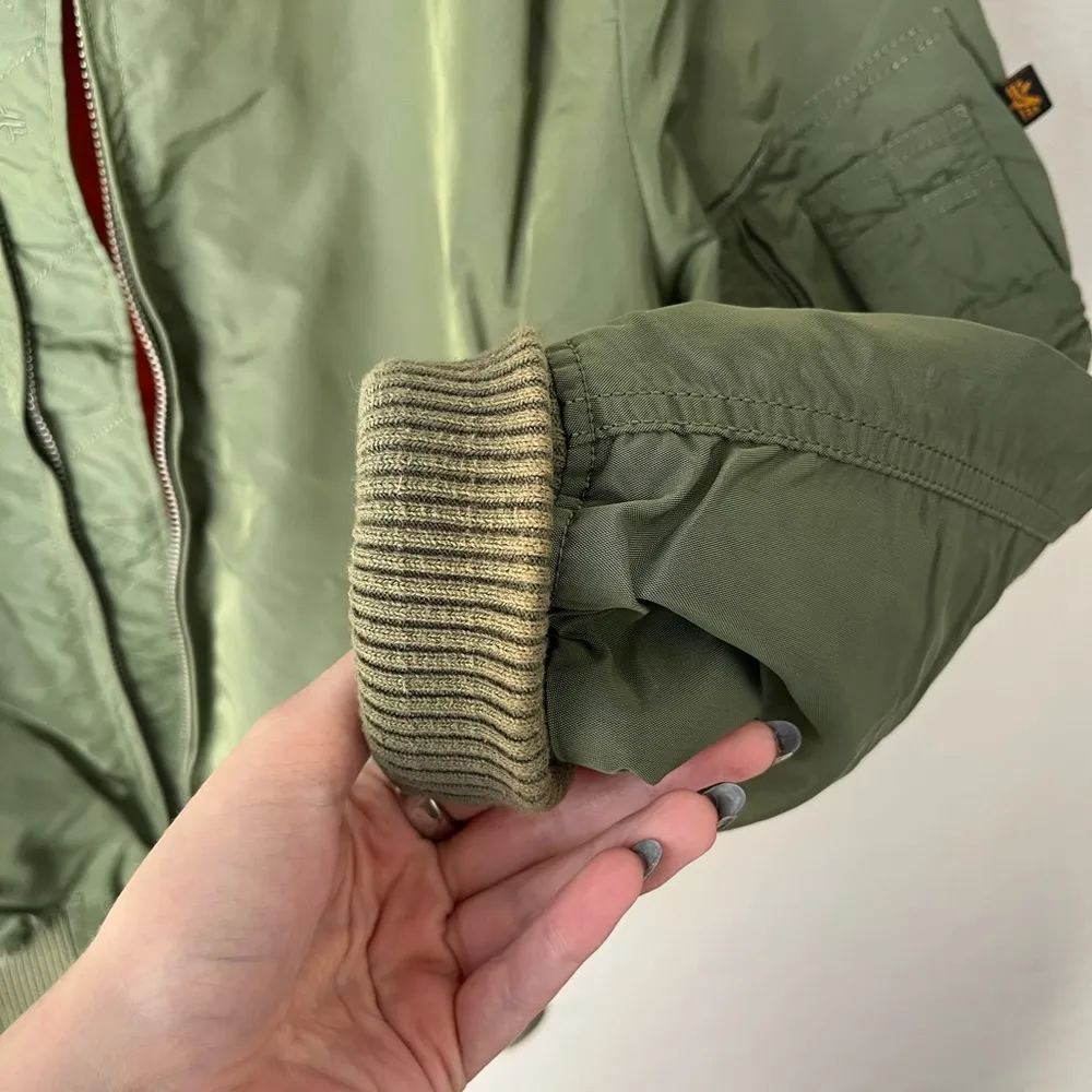 Alpha Industries MA 1 Bomber Flight Military Style Jacket Large - Image 9