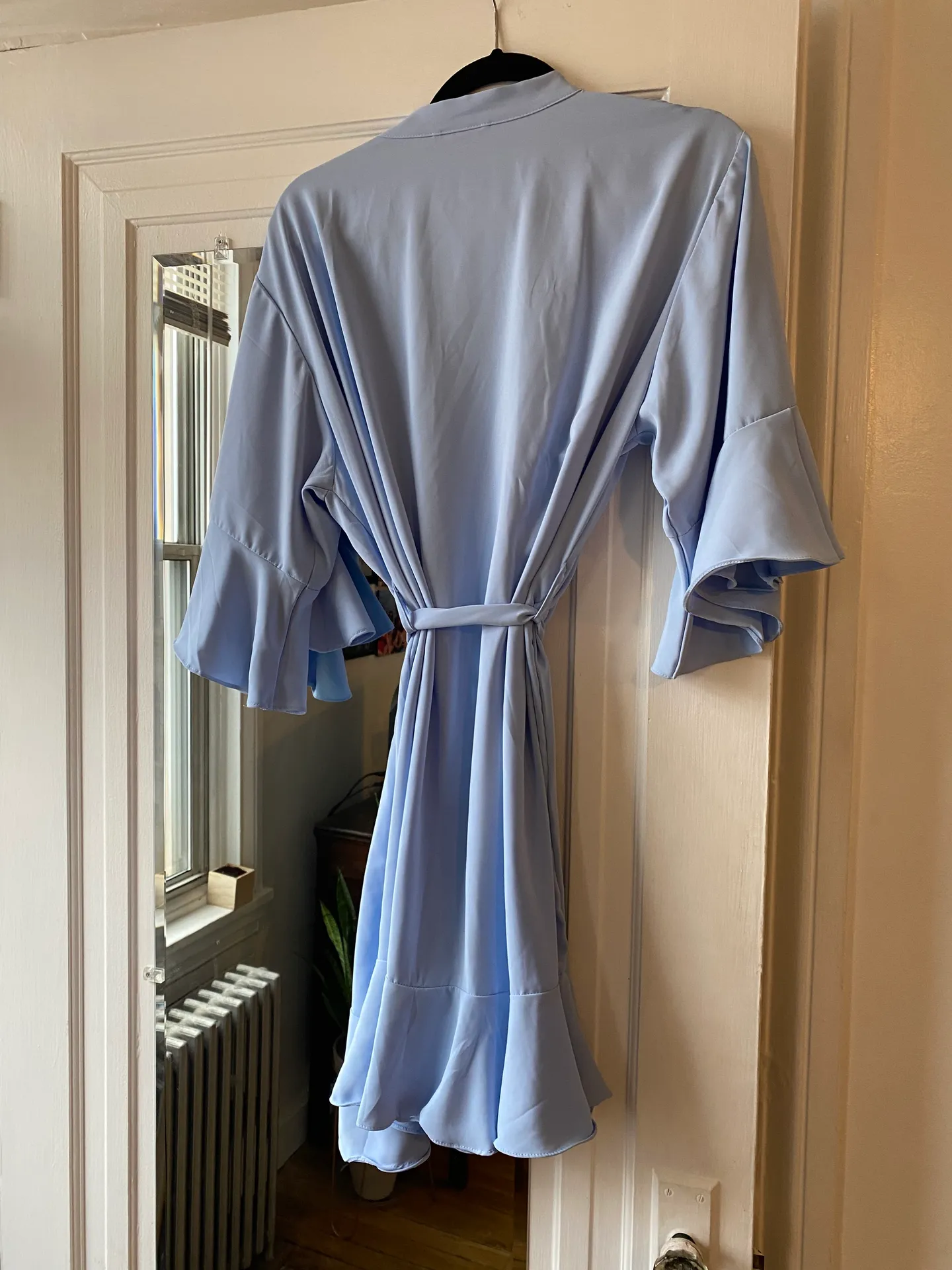 Boutique Silk Robe Blue - Image 2
