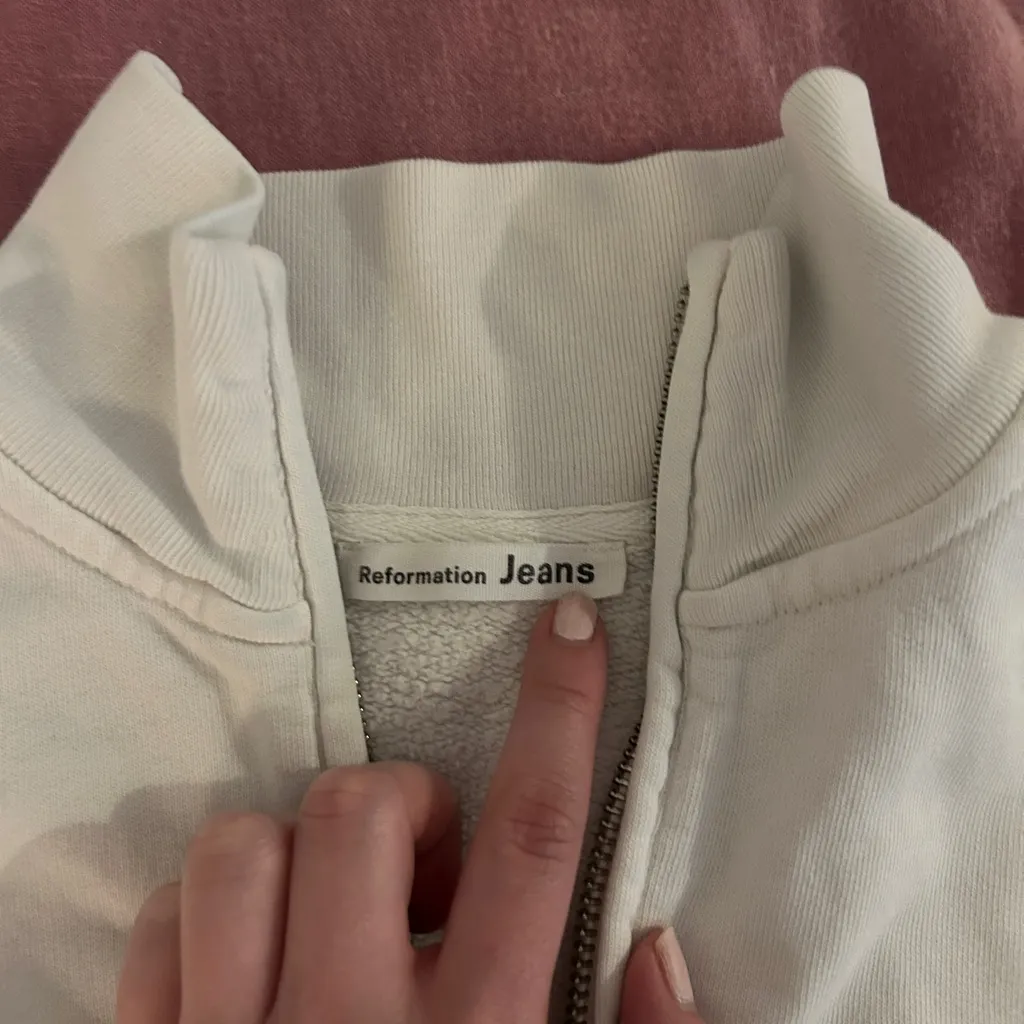 Reformation Jeans quarter zip - Image 3