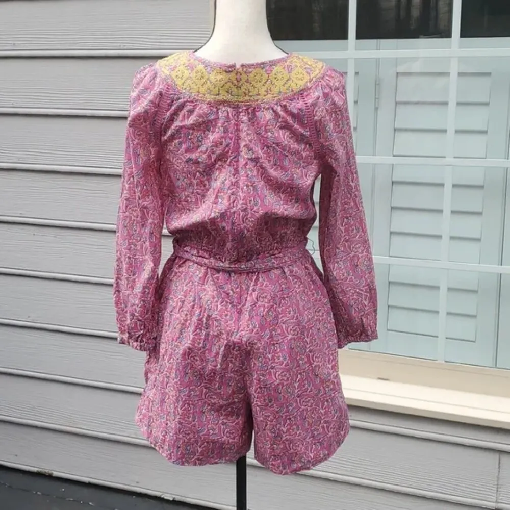 J.Crew Floral Print Long Sleeve Romper Size 4 - Image 15