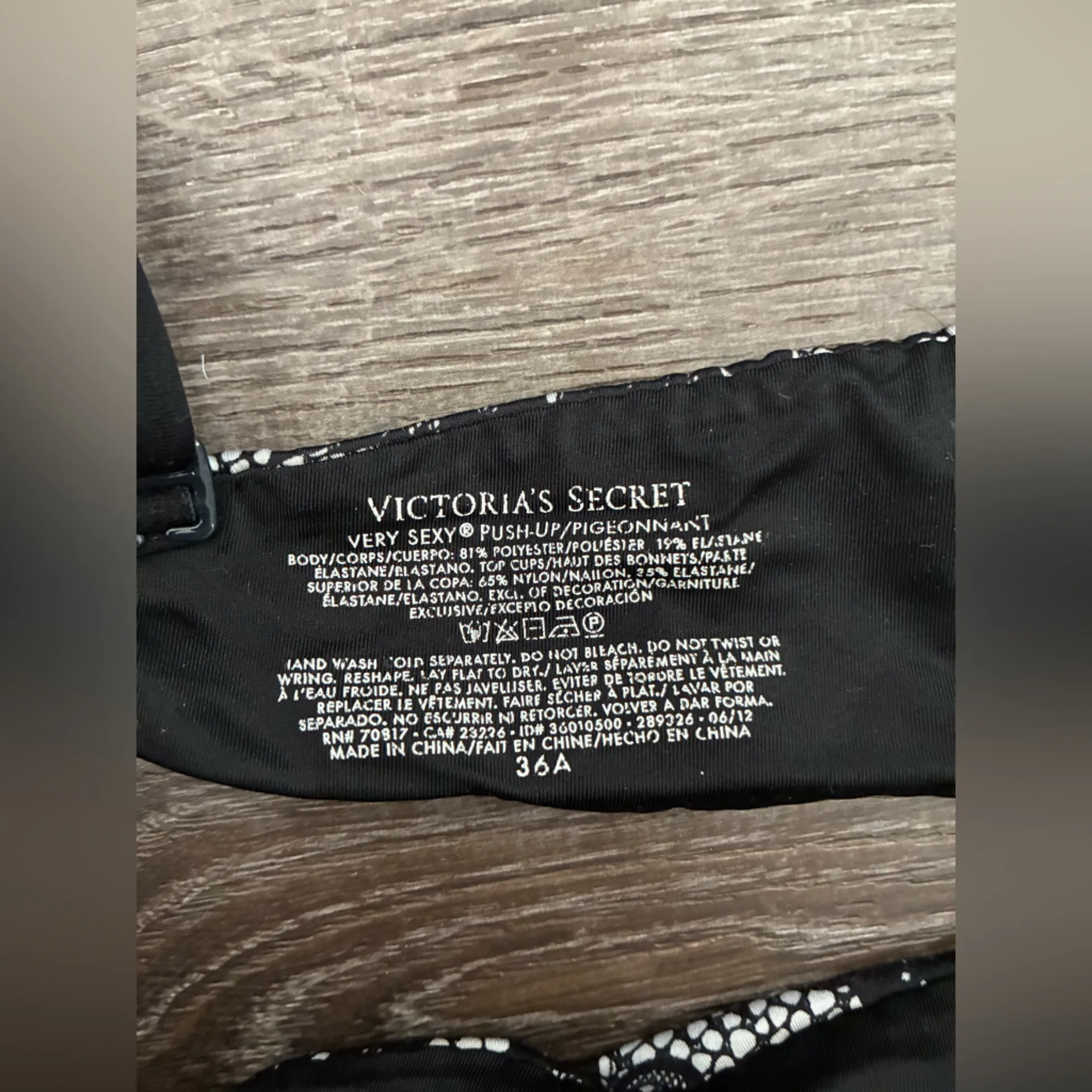 Victorias Secret Bombshell Bra 36A and Strappy black pink Bralette Bundle Set - Image 7