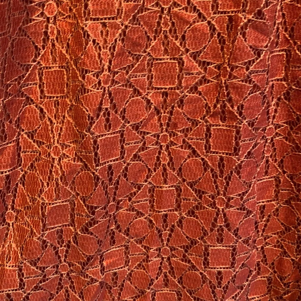 LOGO Lounge by Lori Goldstein Zip front cardigan lace back Medium coral full zip - Image 8