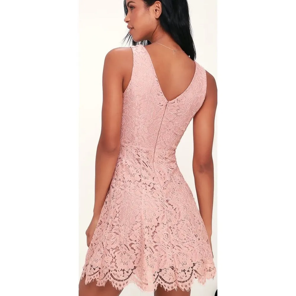 Lulus Love and Happiness Blush Pink Lace Skater Pink Dress - Image 8