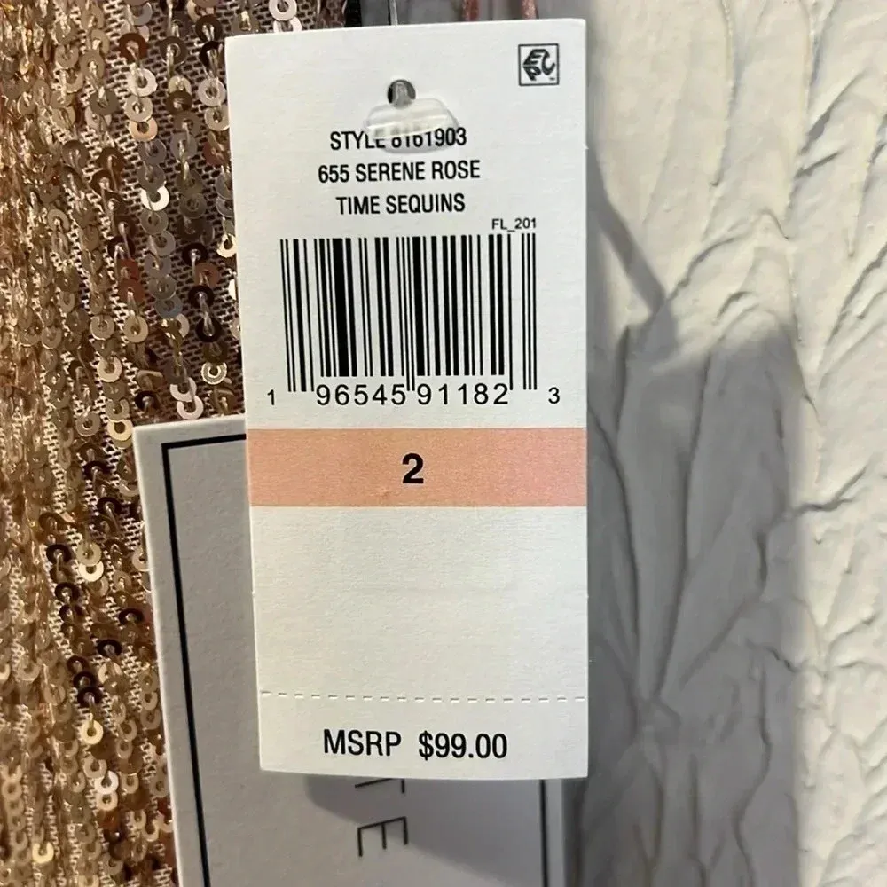 1. State Rose Gold sequined dress size 2 - Image 7