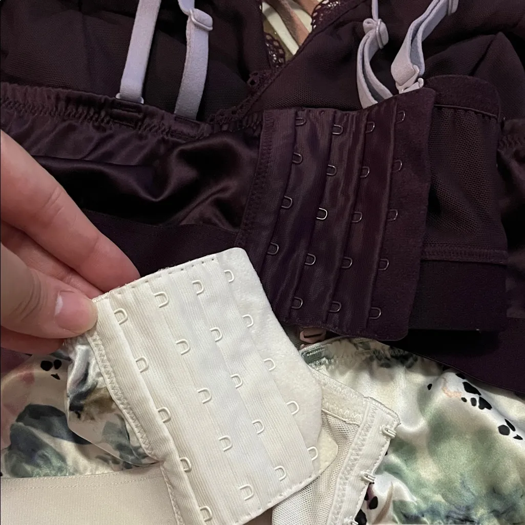 Cacique Floral and Purple Lace Bralette Set 18/20 - Image 4