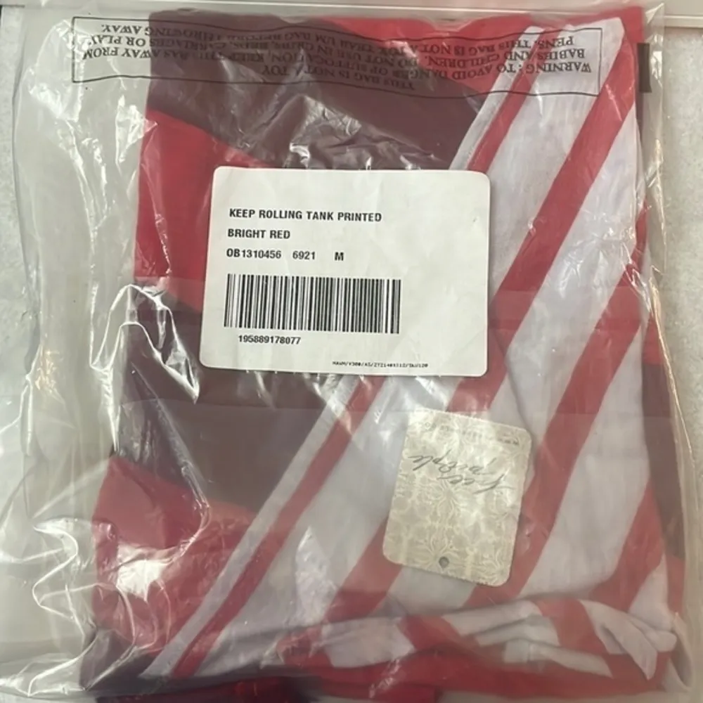 Free People Movement Keep Rolling Tank Printed / Watermelon Wedge size medium - Image 3