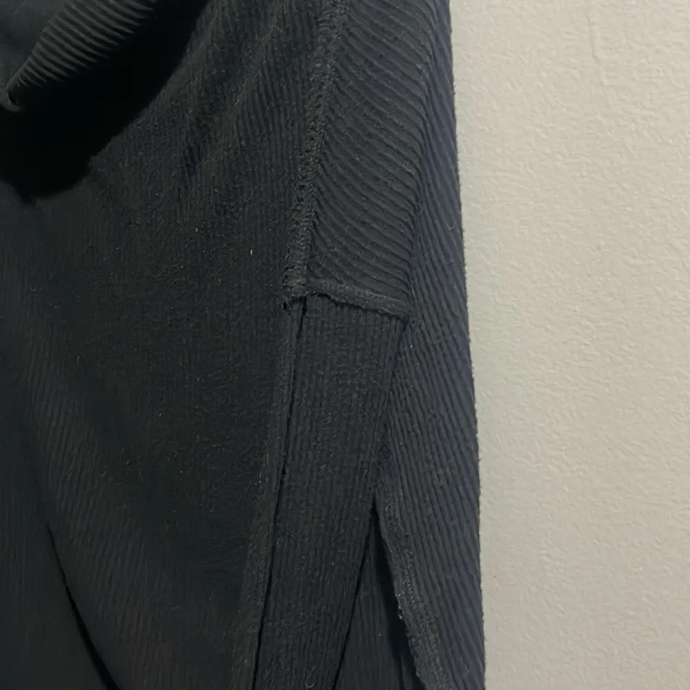 We The Free Rosa Black Ribbed Open Back Turtleneck Sweater Oversized - Image 5