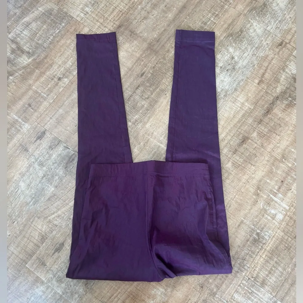 Sarah Pacini Sofie stretch linen pant size small Purple - Image 7