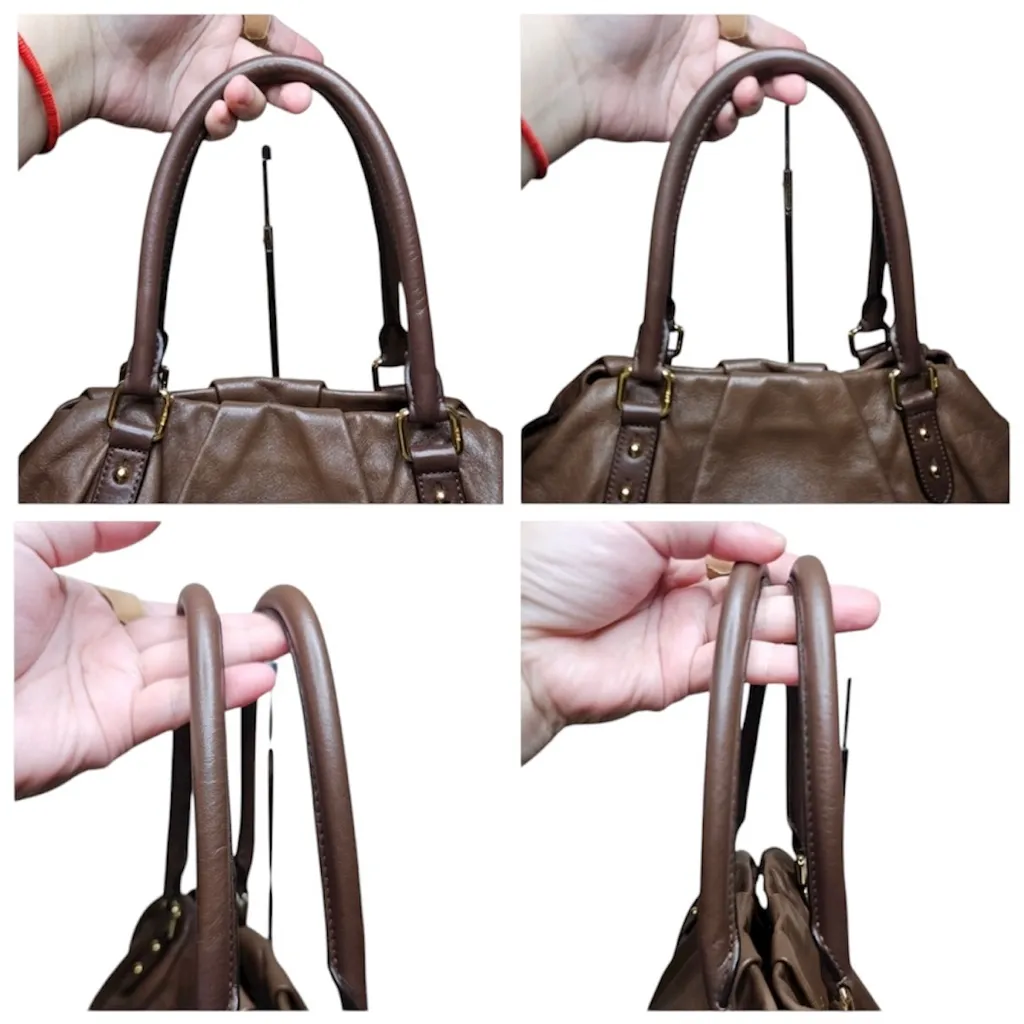 MCM Dark Brown Leather Shoulder Bag - Image 6