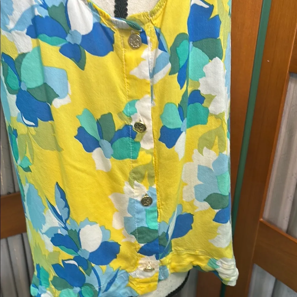 Draper James Blue Floral Sleeveless Top - Image 7