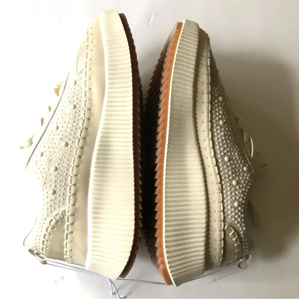 Nicole Miller Trendy Women's Lace Up Pearl Embellishment Sneakers Sz 8.5 - Image 11