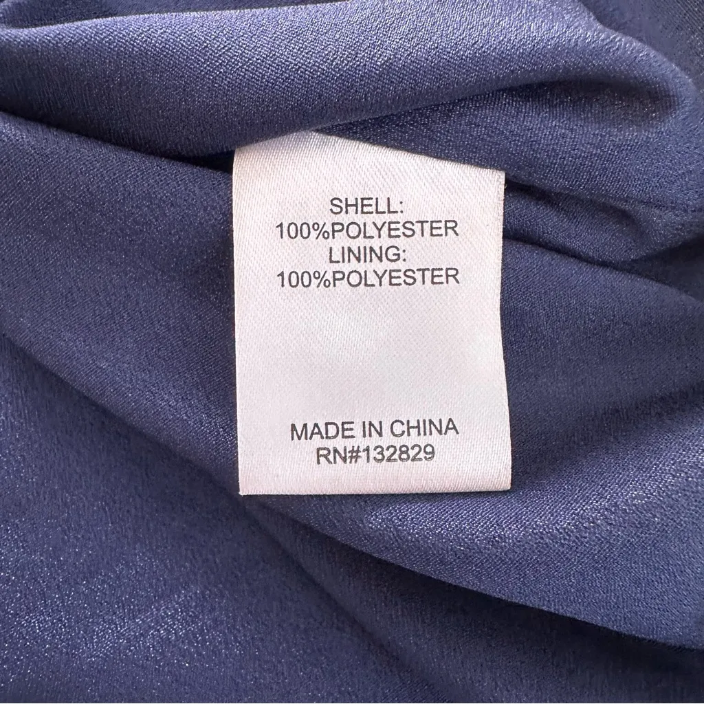 Revolve Superdown Mila Deep V Mini Dress Navy Blue Sparkles Size XS - Image 6