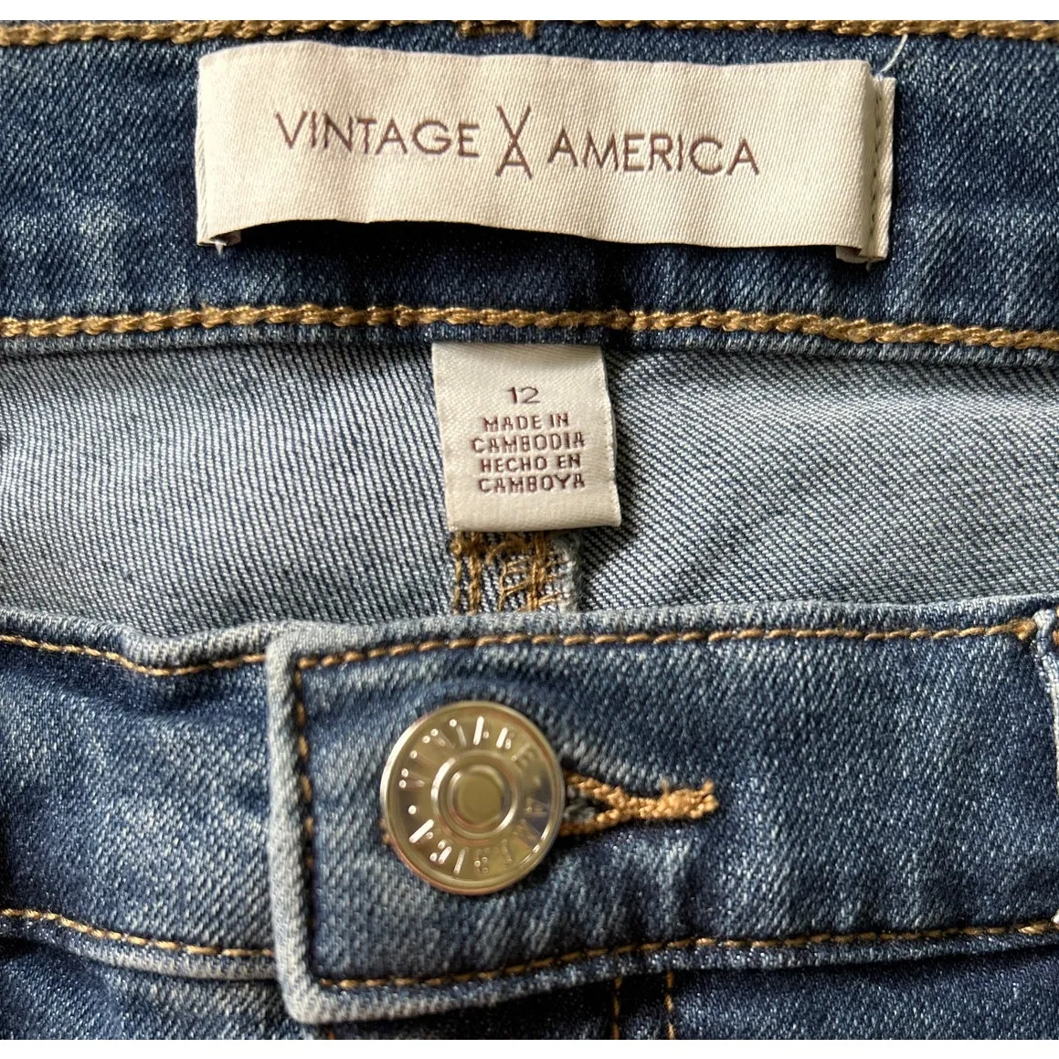 Vintage X America Womens Blue Bootcut Jean Mid - Image 5