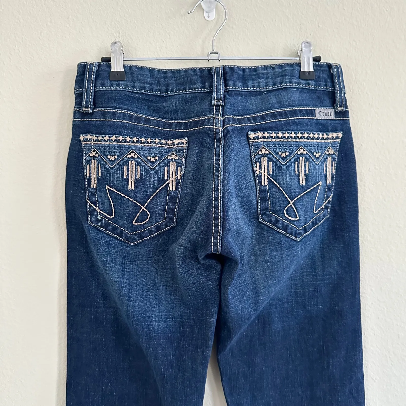 Cruel Denim Jayley Jeans‎ Women's 26 1R Stitching Pockets Bootcut Dark Wash - Image 4