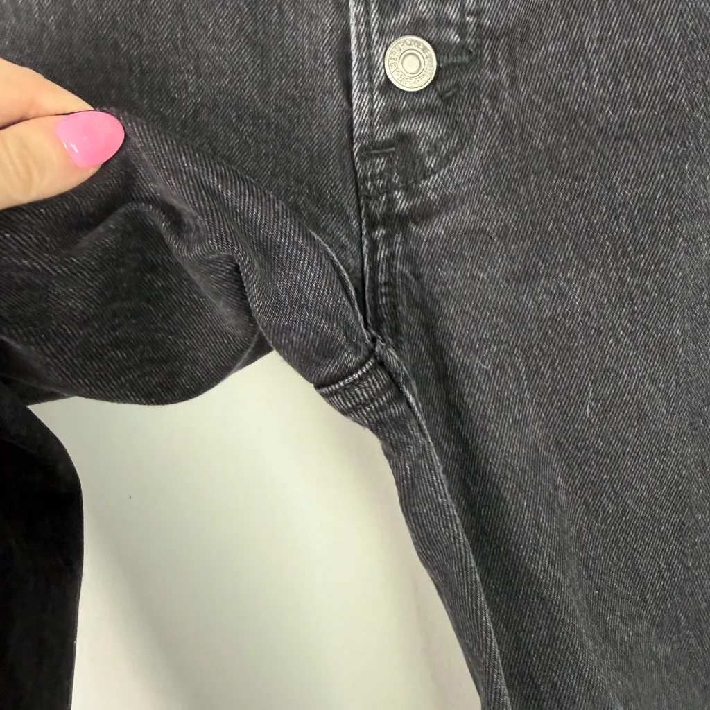 Abercrombie & Fitch Curve Love The Skinny High Rise Jeans RawHem Black Size 26 2 - Image 5