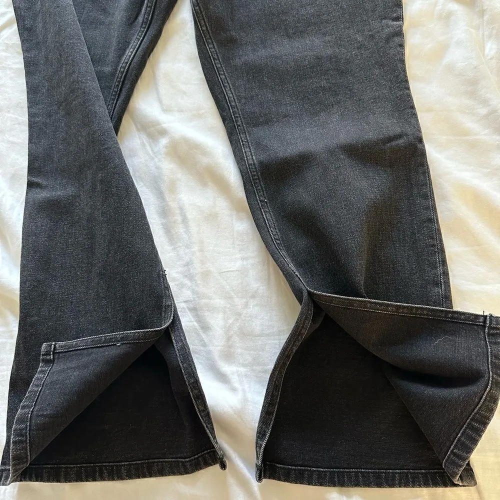 NWT Abercrombie&Fitch The Skinny High Rise Jeans Women's 35/20R Black Split Hem - Image 13