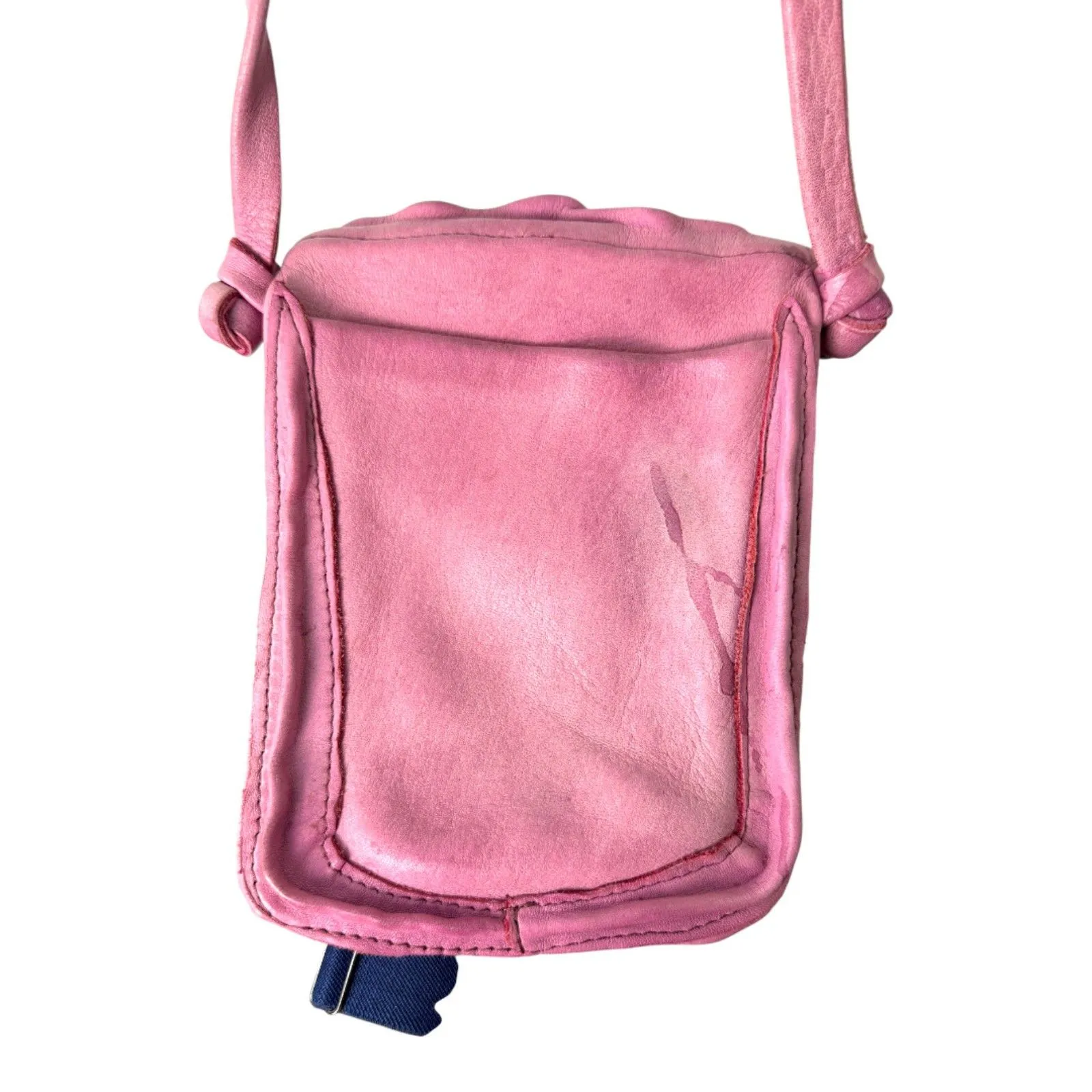 Vicki Love Artisan Crafted Pink Purple Fringe Crossbody Purse Handbag - Image 5