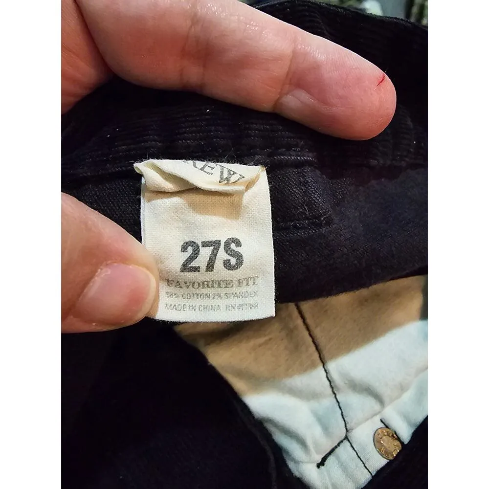 J. Crew Favorite Fit Black Corduroy Pants Size 27 Short - Image 8