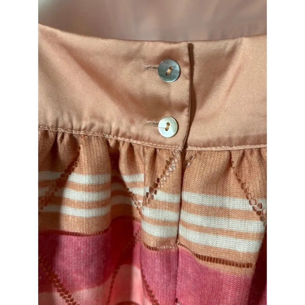 Anthropologie Akemi + Kin Embellished Abstract Tank Top‎ Size XS Peach Pink Blue - Image 7