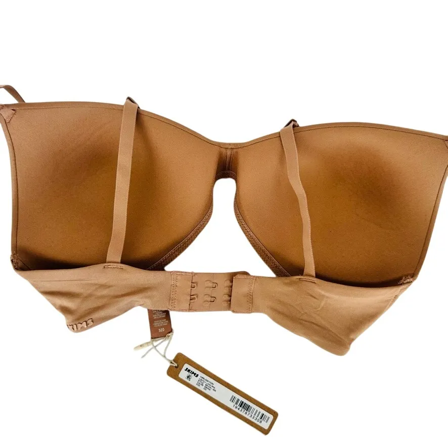 SKIMS 32D Wireless Form Lightly Lined Bra Sienna Tan Nude NEW - Image 3