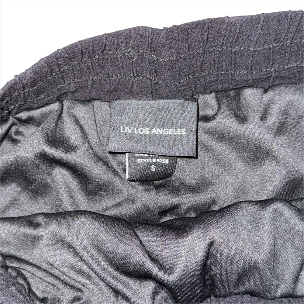 Liv Los Angeles Floral Boho Wide Leg Pants Womens Small Embroidered Flowy Pink - Image 3