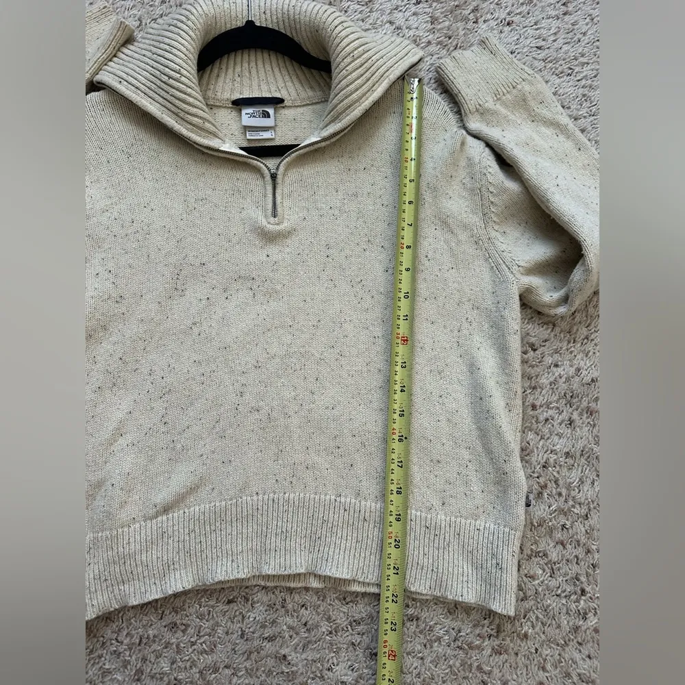 The North Face Sweater Womens Large Beige Shawl Neck Long Sleeve Wool Blend - Image 5