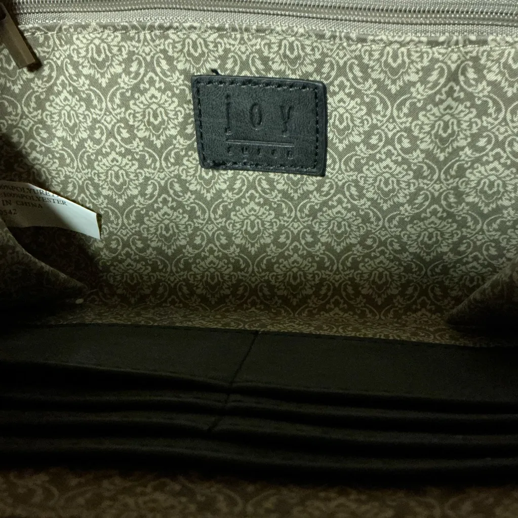 Joy Susan Black Vegan Leather Crossbody Purse with Wristlet Strap - Image 2