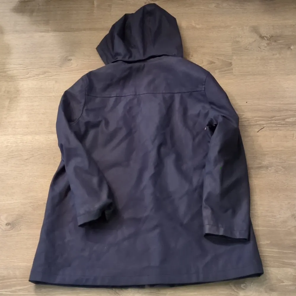 Kate Spade New York Navy Scalloped Rain/Trench Coat Size Large - Image 6