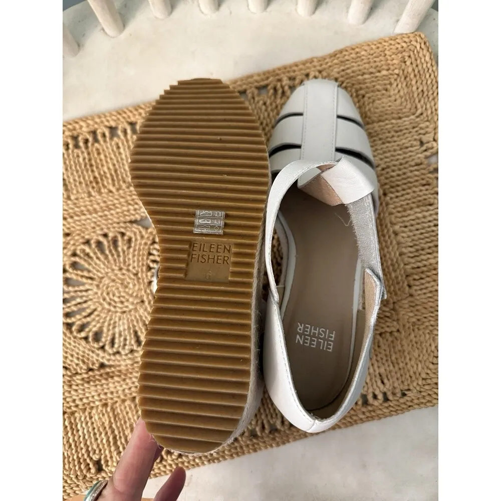 NEW Eileen Fisher Tilly Jute Wedge Fisherman Sandal Espadrille Size 6 - Image 6