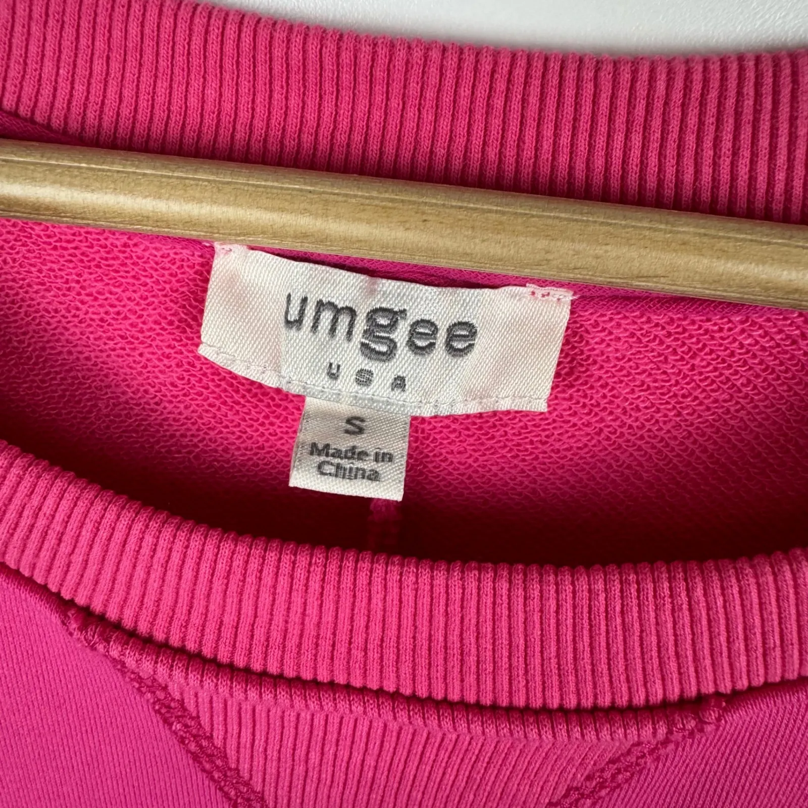 Umgee Womens Pink Cotton Mini Dress Sz S Dolman Sleeve Casual‎ Comfy Everyday - Image 4