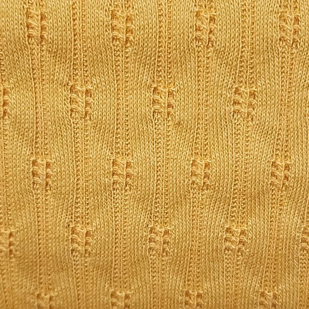 Vintage Romantic Expressions 90s Marigold Pointelle Cropped Tank Top Size Large Yellow - Image 2