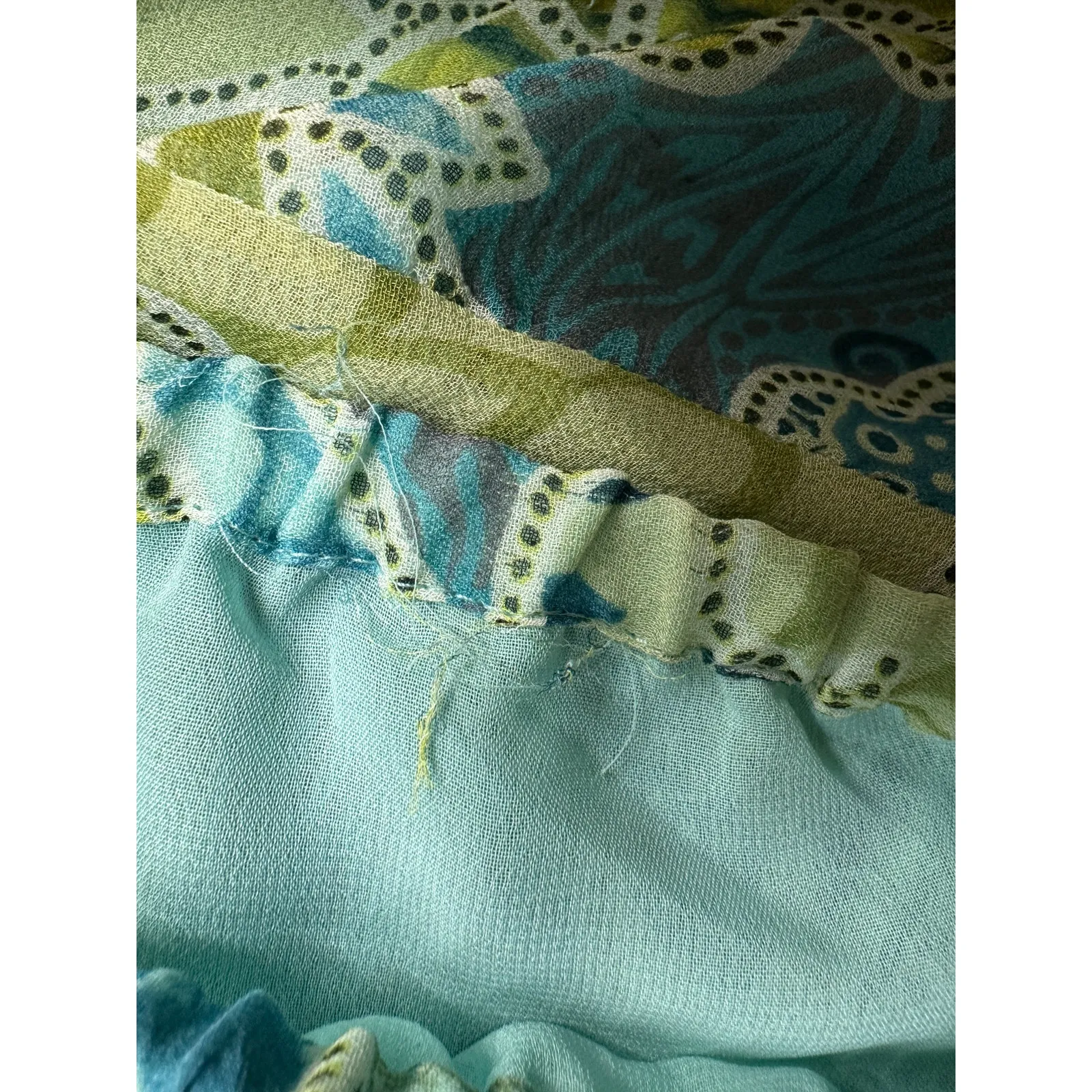 New York City Design Co Skirt Women 2X Silk Green Fairy Feminine Stretch Boho - Image 10