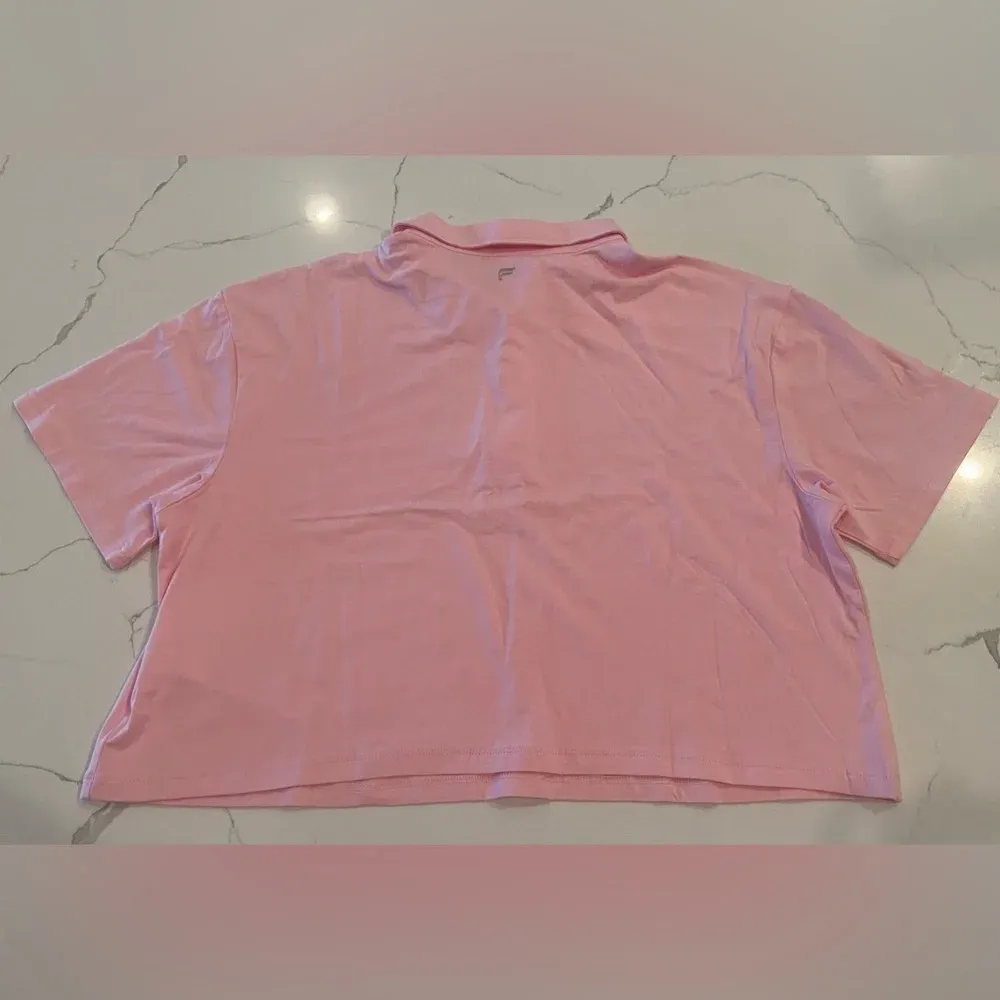 FABLETICS Boxy Short-Sleeve Polo Orchid Pink Large‎ NWOT - Image 7