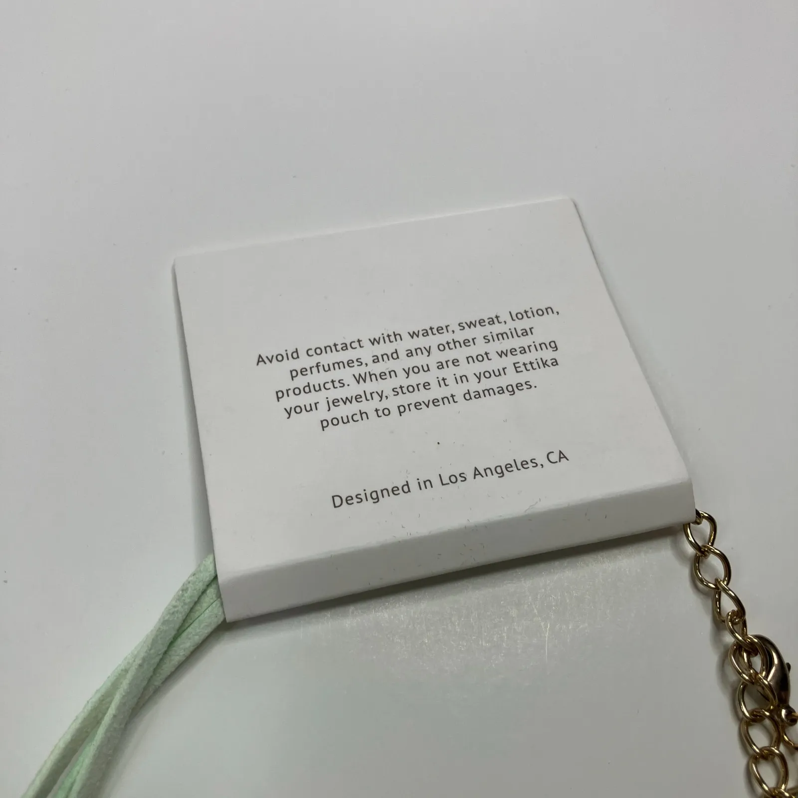 Ettika | Mint Green Gold Moon and Stars Leather Cord Choker Necklace NWT - Image 4