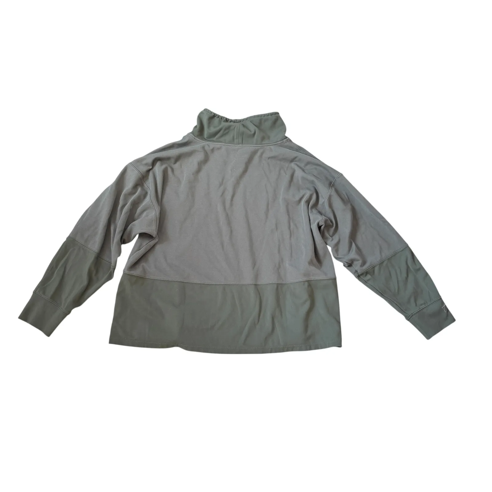 Athleta Hermosa Mock Neck Sweatshirt Mountain Olive - Image 4