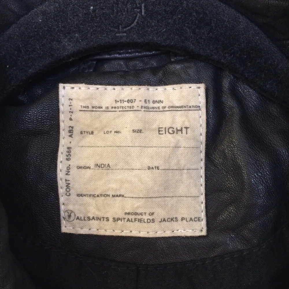 All Saints Leather Moto Jacket - Image 4