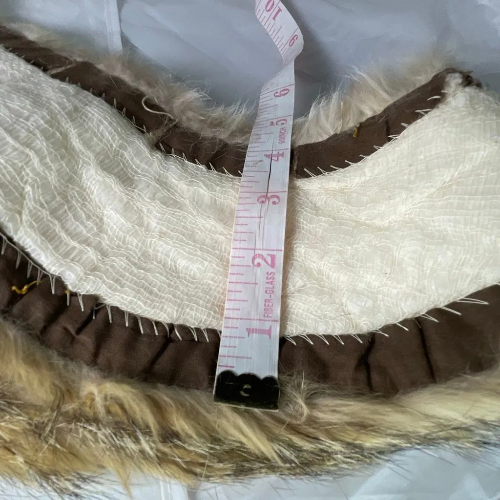 Vintage Coyote fur pelt scarf collar Tan - Image 5