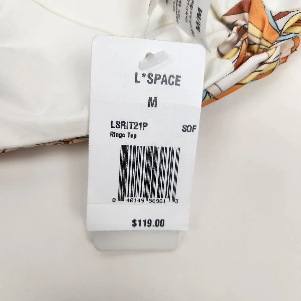 L*Space Ringo Bikini Top in Soulshine Floral Size Medium NWT Adjustable - Image 5