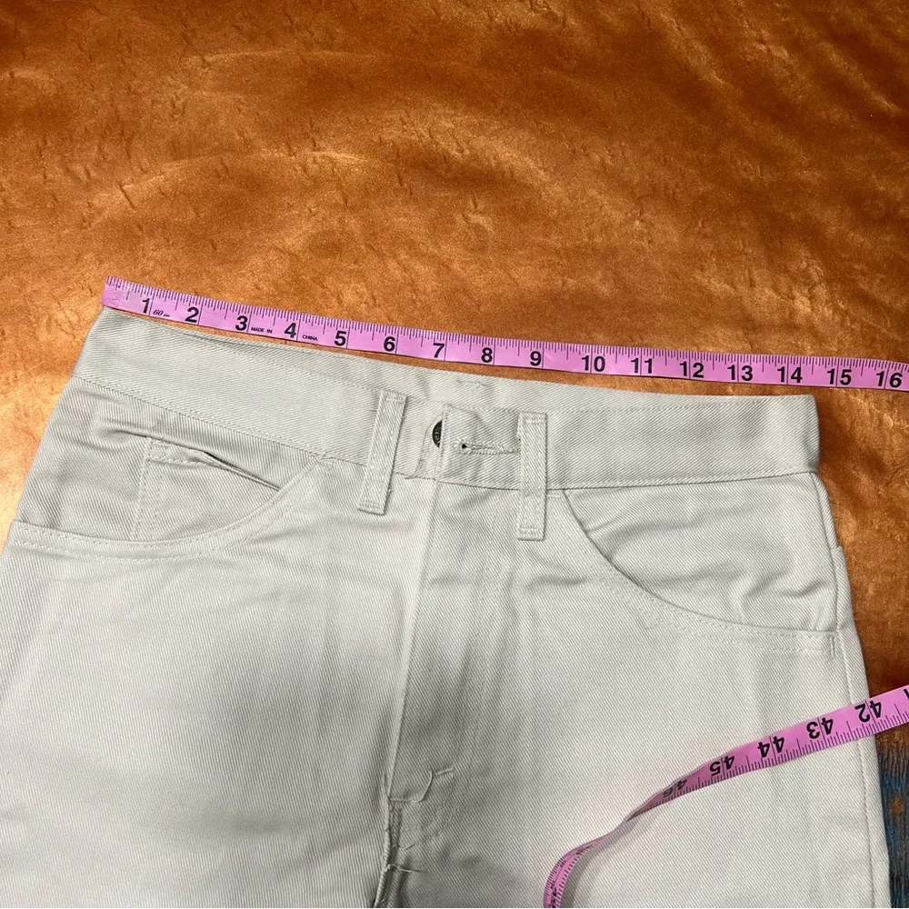 Vintage Big E Levi’s Slim Fits Khaki Denim Jeans size 29” New Made in USA 1960s - Image 13