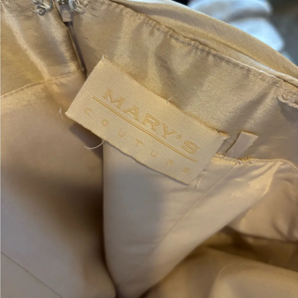 Mary’s Couture Gold Maxi Dress Size 6 - Image 4