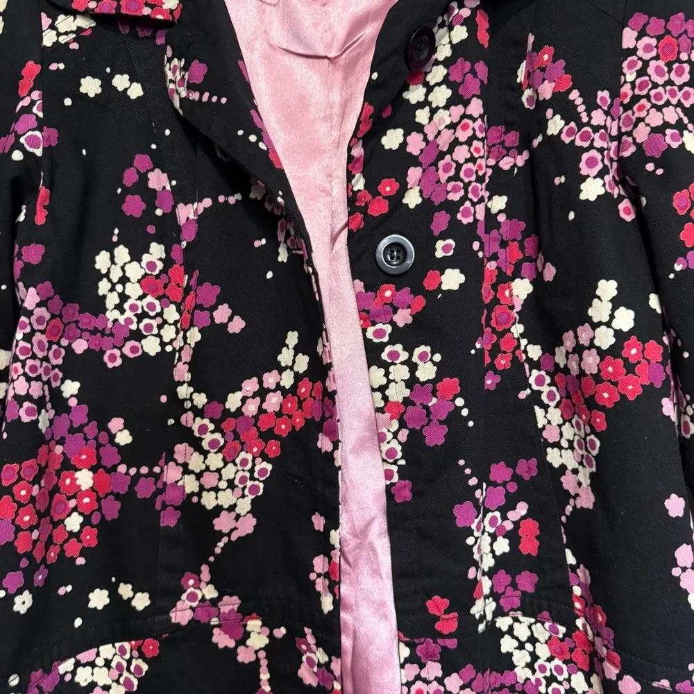 Angie Cherry Blossom Lightweight Long Sleeve Jacket Coat - Image 6