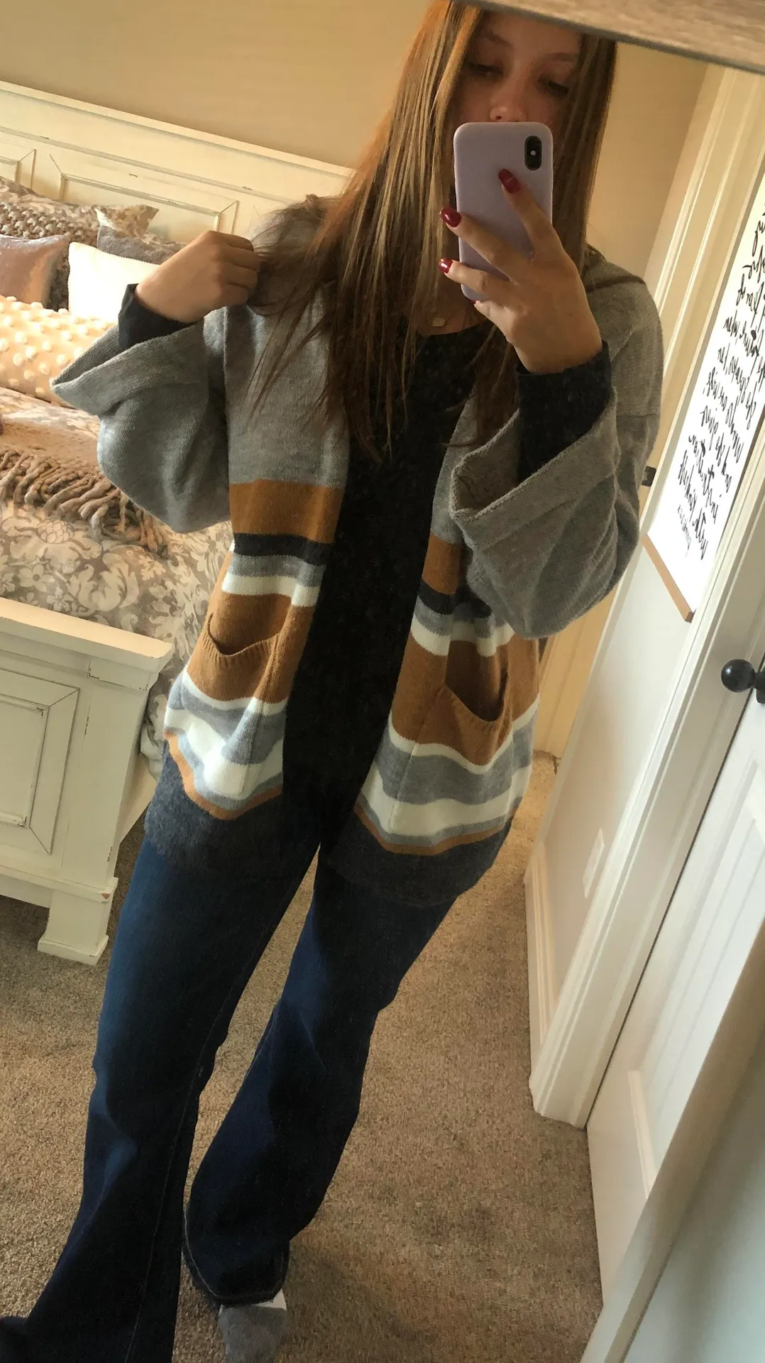 Main Strip - Open Front Sweater Knit Cardigan - Image 2