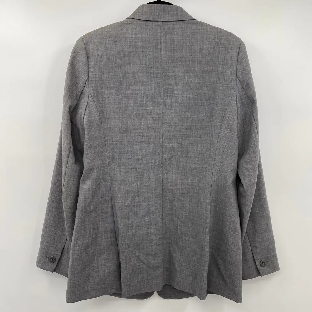 J. Jill Gray Wool Blazer Suit Jacket 2 Button Single Breasted Womens Size 6 - Image 2