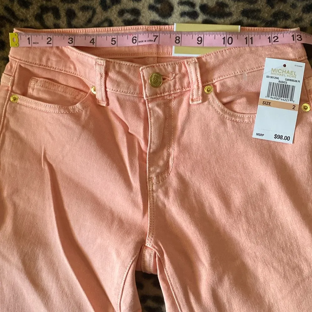 Michael Kors IZZY Skinny Jeans Women’s Size 2 MK Jeans Caribbean Pink - Image 9