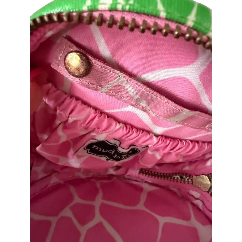 MUDPIE Green Giraffe Floral Travel Zip Jewelry Case - Image 4